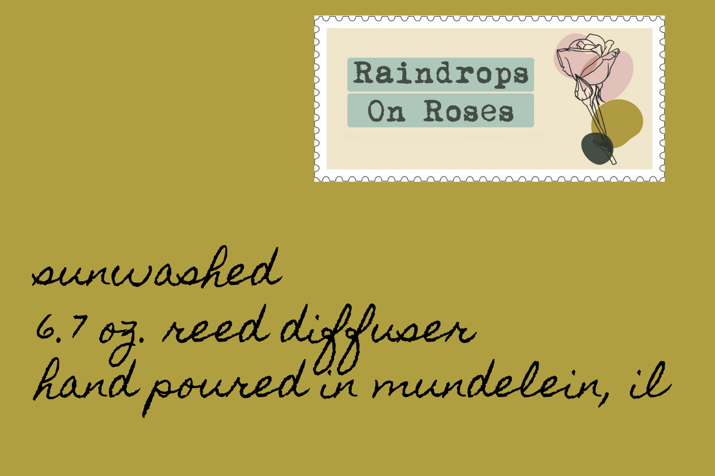 Sunwashed-6.7 ounce reed diffuser