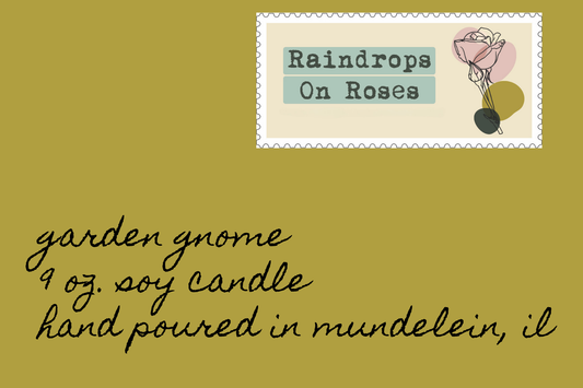 Garden Gnome-9 ounce soy candle