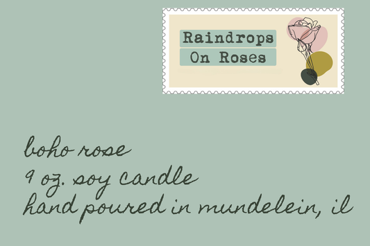 Boho Rose-9 ounce soy candle