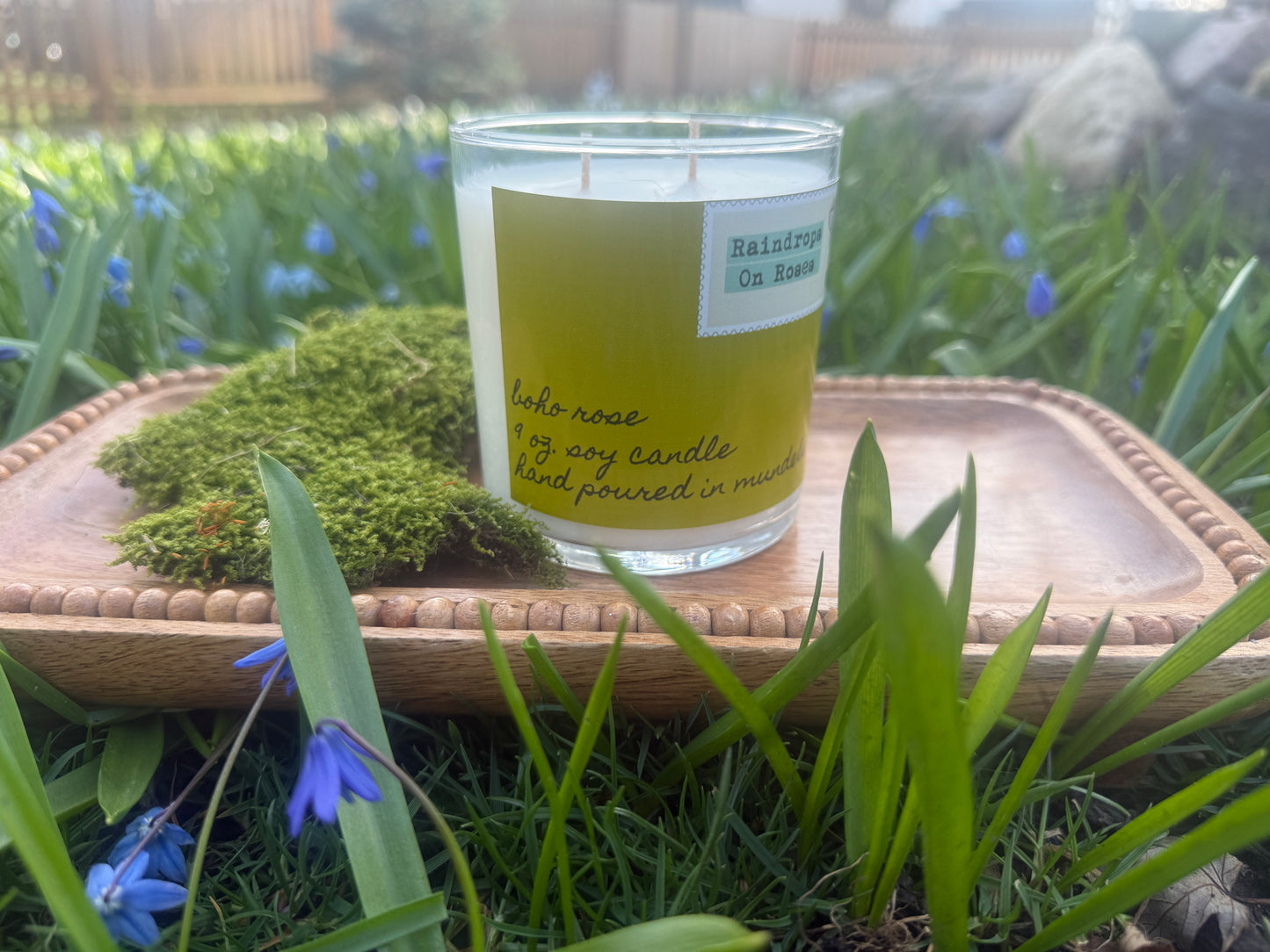 Boho Rose-9 ounce soy candle